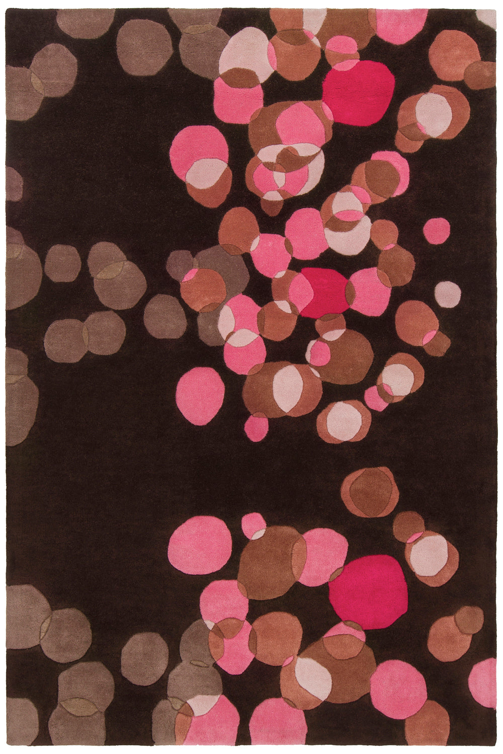 Chandra Rugs Avalisa 100% Wool Hand-Tufted Contemporary Rug Brown/Red/Pink/Taupe 7'9 x 10'6