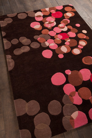 Chandra Rugs Avalisa 100% Wool Hand-Tufted Contemporary Rug Brown/Red/Pink/Taupe 7'9 x 10'6