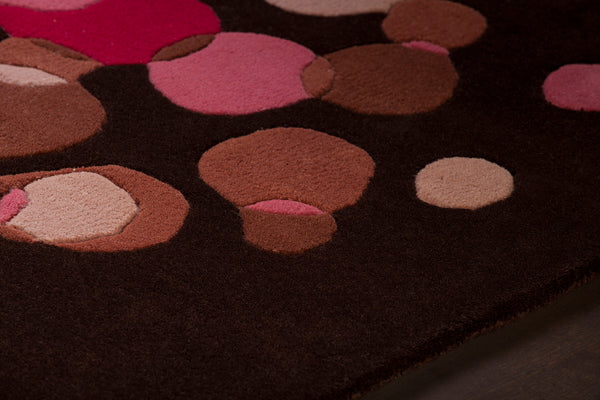 Chandra Rugs Avalisa 100% Wool Hand-Tufted Contemporary Rug Brown/Red/Pink/Taupe 7'9 x 10'6