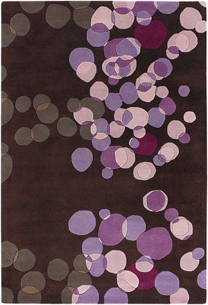 Chandra Rugs Avalisa 100% Wool Hand-Tufted Contemporary Rug Brown/Purple/Pink/Taupe 7'9 x 10'6