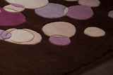 Chandra Rugs Avalisa 100% Wool Hand-Tufted Contemporary Rug Brown/Purple/Pink/Taupe 7'9 x 10'6