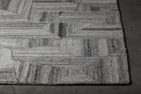 Chandra Rugs Avril 100% Polyester Hand-Tufted Contemporary Rug Grey/White 7'9 x 10'6