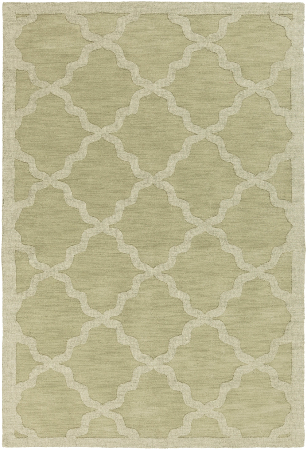 Central Park AWHP-4016 Modern Wool Rug AWHP4016-912 Grass Green 100% Wool 9' x 12'
