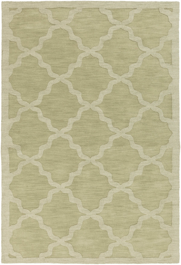 Central Park AWHP-4016 Modern Wool Rug AWHP4016-912 Grass Green 100% Wool 9' x 12'