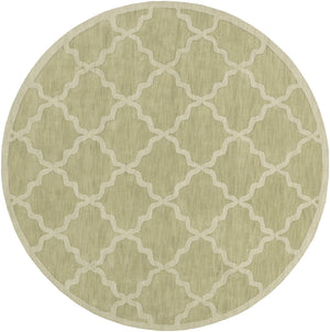 Central Park AWHP-4016 Modern Wool Rug AWHP4016-99RD Grass Green 100% Wool 9'9" Round