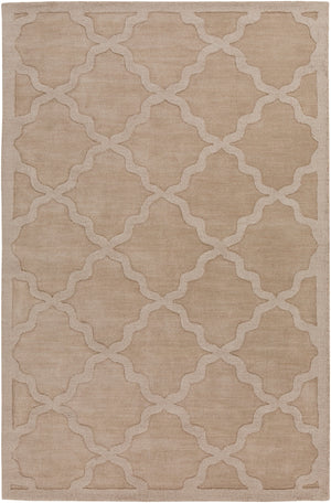 Central Park AWHP-4020 Modern Wool Rug AWHP4020-912 Khaki 100% Wool 9' x 12'