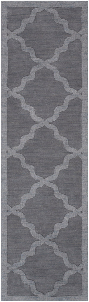 Central Park AWHP-4023 Modern Wool Rug AWHP4023-238 Medium Gray 100% Wool 2'3" x 8'