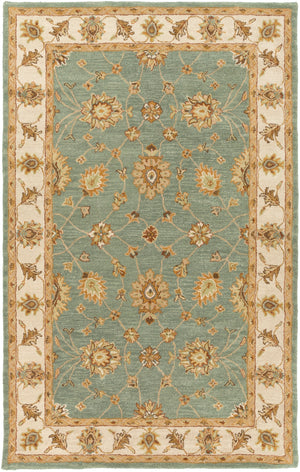 Middleton AWHR-2058 Traditional Wool Rug AWHR2058-913 Dark Green, Grass Green, Khaki, Clay, Camel, Moss, Sage 100% Wool 9' x 13'