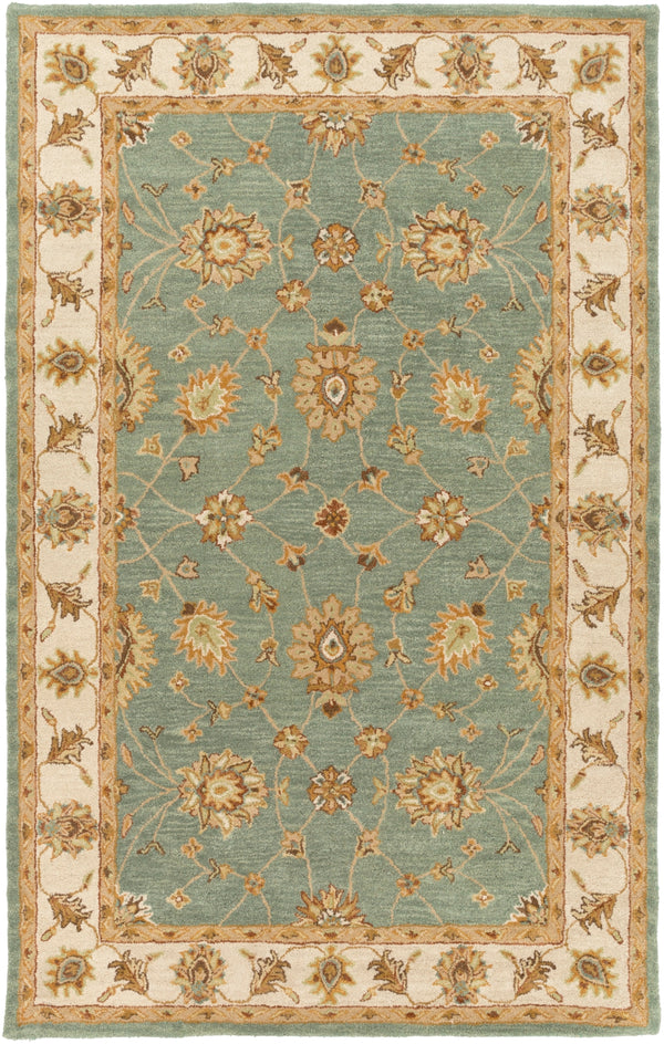 Middleton AWHR-2058 Traditional Wool Rug AWHR2058-913 Dark Green, Grass Green, Khaki, Clay, Camel, Moss, Sage 100% Wool 9' x 13'