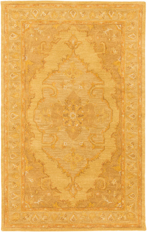 Middleton AWHR-2059 Traditional Wool Rug AWHR2059-913 Mustard, Tan, Camel 100% Wool 9' x 13'