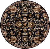 Middleton AWMD-1000 Traditional Wool Rug AWMD1000-6RD Navy, Dark Green, Light Gray, Dark Brown, Garnet 100% Wool 6' Round