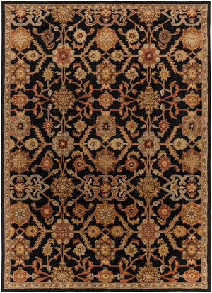 Middleton AWMD-2073 Traditional Wool Rug AWMD2073-811 Black, Rust, Olive, Camel, Tan, Sage 100% Wool 8' x 11'