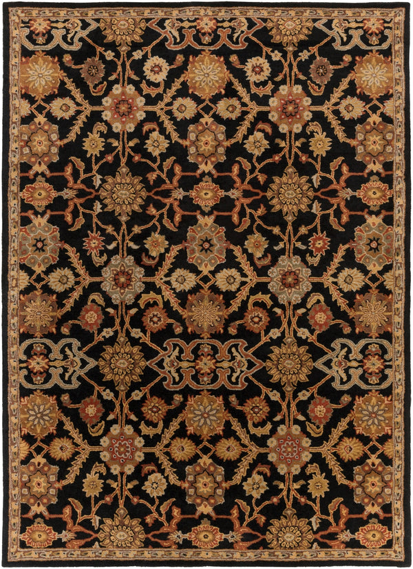 Middleton AWMD-2073 Traditional Wool Rug AWMD2073-811 Black, Rust, Olive, Camel, Tan, Sage 100% Wool 8' x 11'