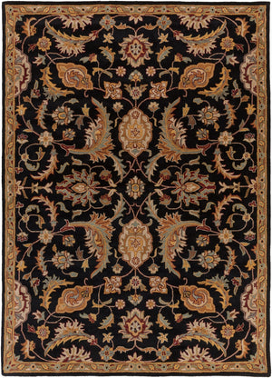 Middleton AWMD-2078 Traditional Wool Rug AWMD2078-811 Black, Camel, Khaki, Medium Gray, Olive, Burgundy 100% Wool 8' x 11'