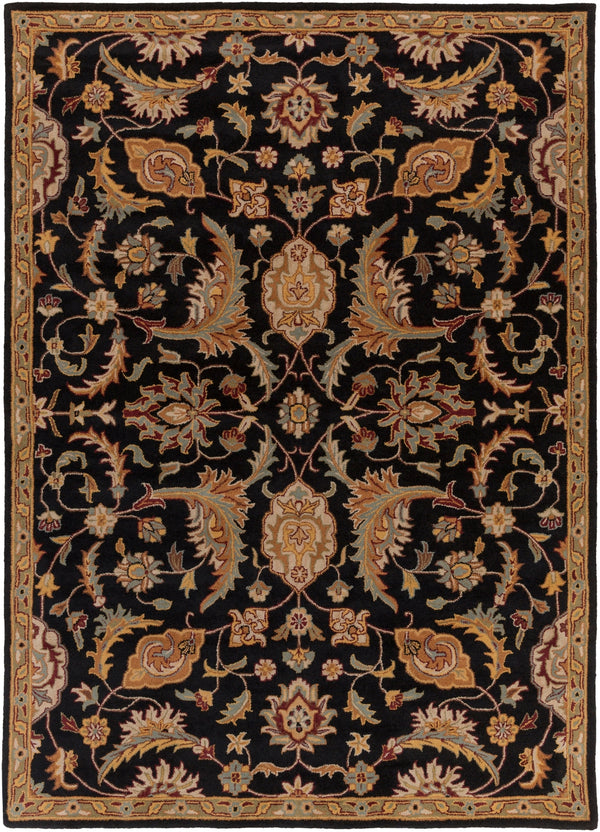 Middleton AWMD-2078 Traditional Wool Rug AWMD2078-811 Black, Camel, Khaki, Medium Gray, Olive, Burgundy 100% Wool 8' x 11'