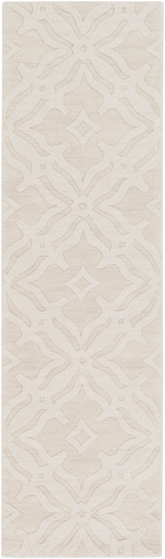 Metro AWMP-4017 Modern Wool Rug AWMP4017-238 Beige 100% Wool 2'3" x 8'