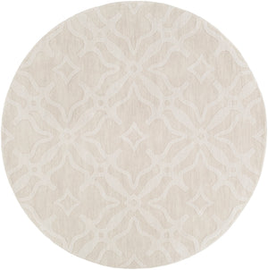 Metro AWMP-4017 Modern Wool Rug AWMP4017-99RD Beige 100% Wool 9'9" Round