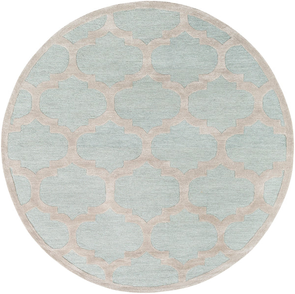 Arise AWRS-2122 Modern Wool, Viscose Rug AWRS2122-8RD Mint, Beige 70% Wool, 30% Viscose 8' Round