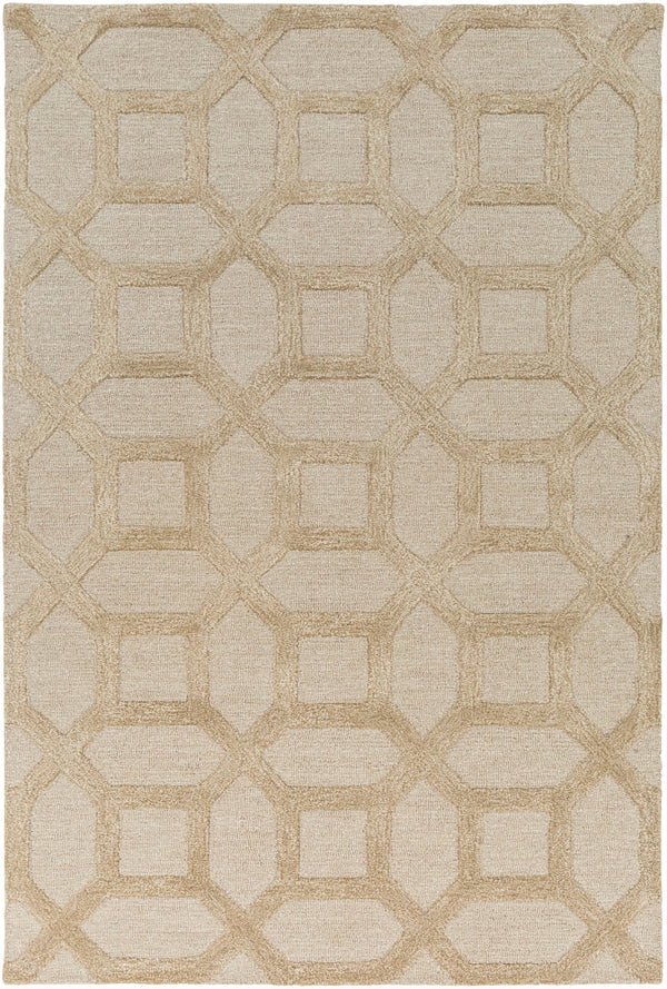 Arise AWRS-2130 Modern Wool, Viscose Rug AWRS2130-913 Khaki 70% Wool, 30% Viscose 9' x 13'