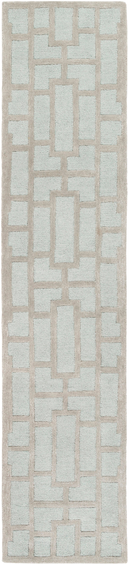Arise AWRS-2139 Modern Wool, Viscose Rug AWRS2139-2314 Sage 70% Wool, 30% Viscose 2'3" x 14'