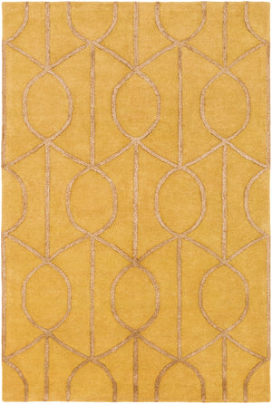 Urban AWUB-2164 Modern Wool, Viscose Rug AWUB2164-913 Mustard, Camel 70% Wool, 30% Viscose 9' x 13'