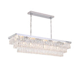 Bethel Chrome Chandelier in Metal & Crystal