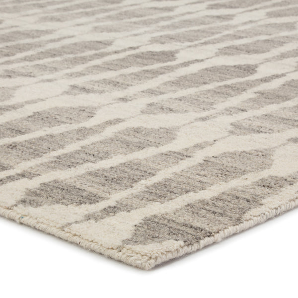 Jaipur Living Sabot Hand-Knotted Geometric Ivory/ Light Gray Area Rug (8'6"X11'6")