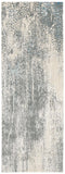 Azure Modern Metallic Watercolor, Teal/Gray/Beige, 2ft-10in x 7ft-10in, Runner