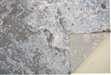 Azure Modern Metallic Oil Slick Rug, Silver Gray/Teal, 8ft x 11ft Area Rug
