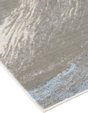 Azure Modern Metallic Brush Stroke Rug, Gray/Silver/Beige, 8ft x 11ft Area Rug