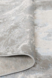 Azure Modern Metallic Marbled Rug, Gray/Silver/Beige, 8ft x 11ft Area Rug