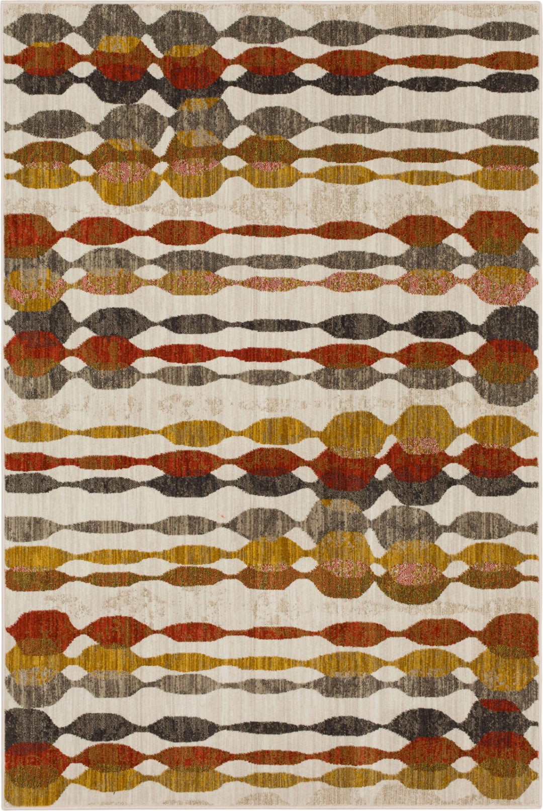 Expressions Modern Abstract Area Rug in Warm Hues – Eco-Friendly, Dura