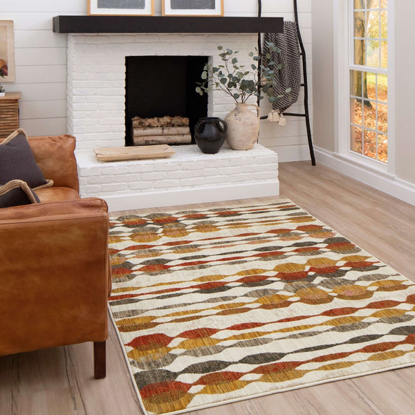 Karastan Rugs Acoustic Ginger 5' 3" x 7' 10" Area Rug