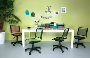 Bungie Low Back Office Chair in Black with Graphite Black Frame and Black Base