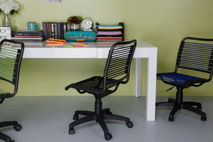 Bungie Low Back Office Chair in Black with Graphite Black Frame and Black Base