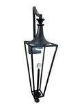 Bethel Black Outdoor Wall Sconce in Metal & Crystal