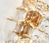 Bethel Gold Wall Sconce in Stainless Steel & Crystal