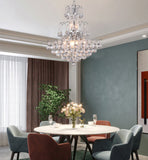 Bethel Chrome Chandelier in Metal & Crystal