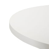 Ahoy Counter Table in White Washed Wood with White Wood Top and Chrome Footrest by LumiSource