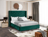 Aiden Velvet / Engineered Wood / Metal / Foam Contemporary Green Velvet Full Bed - 66" W x 81" D x 56" H