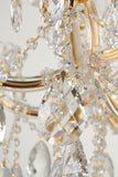 Bethel Gold Chandelier in Metal & Crystal