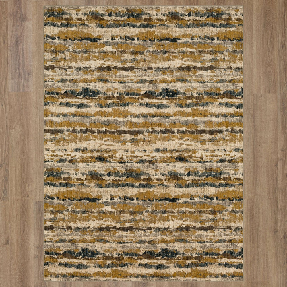 Karastan Rugs Amalgamate Gold 9' 6" x 12' 11" Area Rug