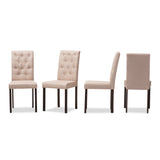Gadner Modern Contemporary Dark Brown Upholstered Dining Chair (Set of 4)