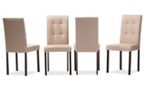 Andrew Modern Contemporary Fabric Upholstered Grid-Tufting Dining Chair (Set of 4)