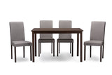 Andrew Contemporary Fabric 5 PC Dining Set