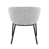 Ashland Contemporary Chair in Black Steel and Grey Sherpa Fabric by LumiSource