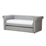 Mabelle Modern Contemporary Fabric Trundle Daybed