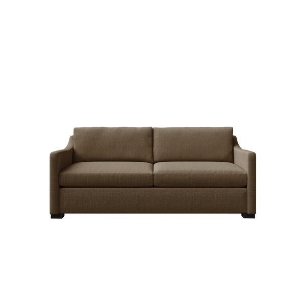 Nativa Interiors Ashley Sofa Deep Plush Solid + Manufactured Wood / Revolution Performance Fabrics® Commercial Grade Deep Plush Sofa Brown 83.00"W x 44.00"D x 34.00"H