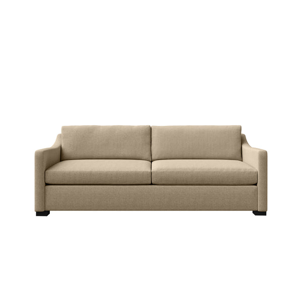 Nativa Interiors Ashley Sofa Deep Plush Solid + Manufactured Wood / Revolution Performance Fabrics® Commercial Grade Deep Plush Wide Sofa Flax 95.00"W x 44.00"D x 34.00"H