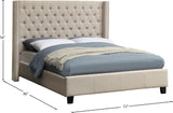 Ashton Linen Textured Fabric / Metal / Engineered Wood / Foam Contemporary Beige Linen Textured Queen Bed - 72" W x 86" D x 56" H